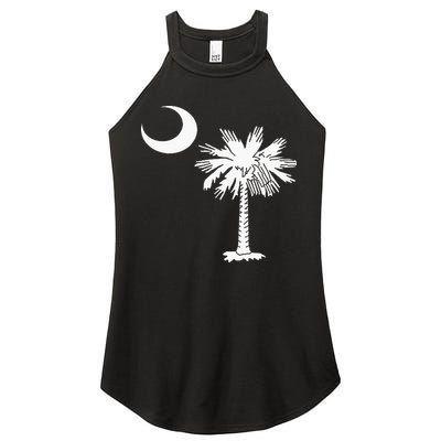 South Carolina State Flag Palmetto Tree Crescent Moon Sc Women's Perfect Tri Rocker Tank