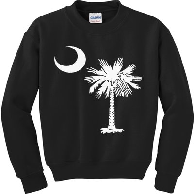 South Carolina State Flag Palmetto Tree Crescent Moon Sc Kids Sweatshirt