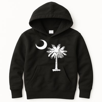 South Carolina State Flag Palmetto Tree Crescent Moon Sc Kids Hoodie