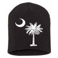 South Carolina State Flag Palmetto Tree Crescent Moon Sc Short Acrylic Beanie