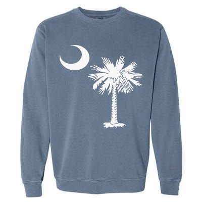 South Carolina State Flag Palmetto Tree Crescent Moon Sc Garment-Dyed Sweatshirt