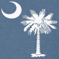 South Carolina State Flag Palmetto Tree Crescent Moon Sc Garment-Dyed Sweatshirt