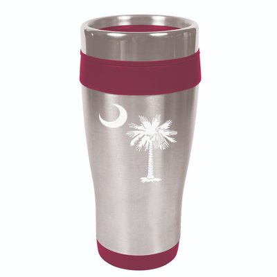 South Carolina State Flag Palmetto Tree Crescent Moon Sc 16oz Travel Tumbler