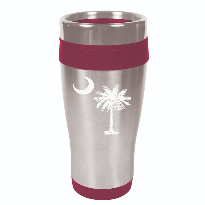 South Carolina State Flag Palmetto Tree Crescent Moon Sc 16oz Travel Tumbler