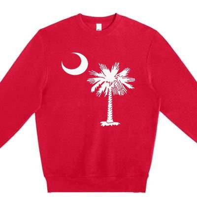 South Carolina State Flag Palmetto Tree Crescent Moon Sc Premium Crewneck Sweatshirt