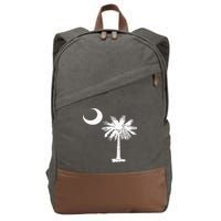 South Carolina State Flag Palmetto Tree Crescent Moon Sc Cotton Canvas Backpack