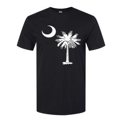 South Carolina State Flag Palmetto Tree Crescent Moon Sc Softstyle CVC T-Shirt