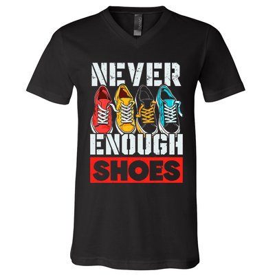 Shoe Collector Shoemaker Sneaker Addict Sneakerhead V-Neck T-Shirt
