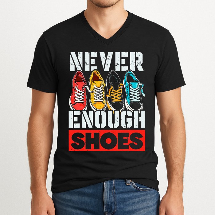 Shoe Collector Shoemaker Sneaker Addict Sneakerhead V-Neck T-Shirt