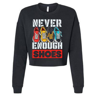 Shoe Collector Shoemaker Sneaker Addict Sneakerhead Cropped Pullover Crew
