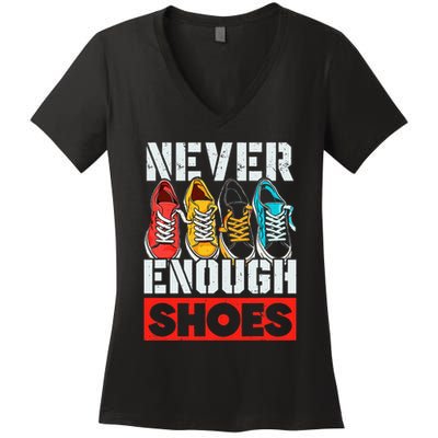 Shoe Collector Shoemaker Sneaker Addict Sneakerhead Women's V-Neck T-Shirt