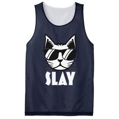 Slay Cat Slay Cat Slay Mesh Reversible Basketball Jersey Tank