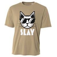 Slay Cat Slay Cat Slay Cooling Performance Crew T-Shirt