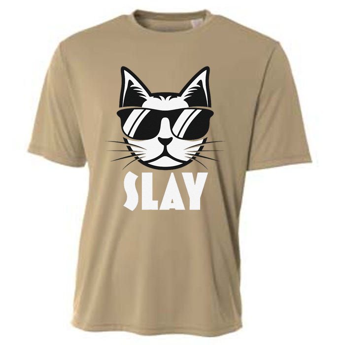 Slay Cat Slay Cat Slay Cooling Performance Crew T-Shirt