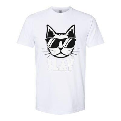 Slay Cat Slay Cat Slay Softstyle CVC T-Shirt