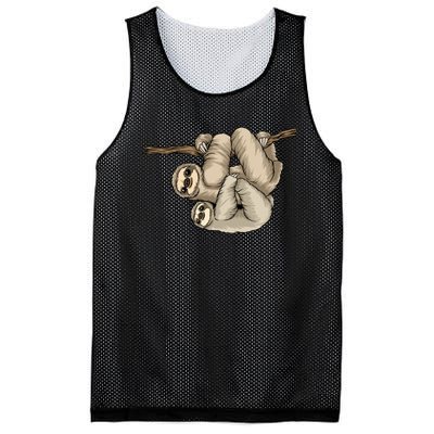 Sloth Couple Mesh Reversible Basketball Jersey Tank