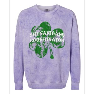 Shenanigans Coordinator Shenanigator St Patricks Day Cheeky Colorblast Crewneck Sweatshirt