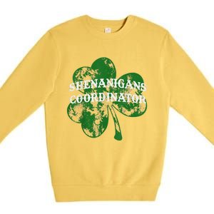 Shenanigans Coordinator Shenanigator St Patricks Day Cheeky Premium Crewneck Sweatshirt