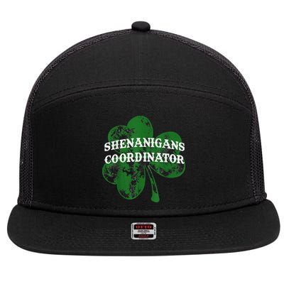 Shenanigans Coordinator Shenanigator St Patricks Day Cheeky 7 Panel Mesh Trucker Snapback Hat