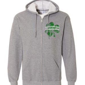 Shenanigans Coordinator Shenanigator St Patricks Day Cheeky Full Zip Hoodie