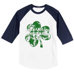 Shenanigans Coordinator Shenanigator St Patricks Day Cheeky Baseball Sleeve Shirt