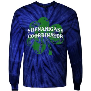 Shenanigans Coordinator Shenanigator St Patricks Day Cheeky Tie-Dye Long Sleeve Shirt