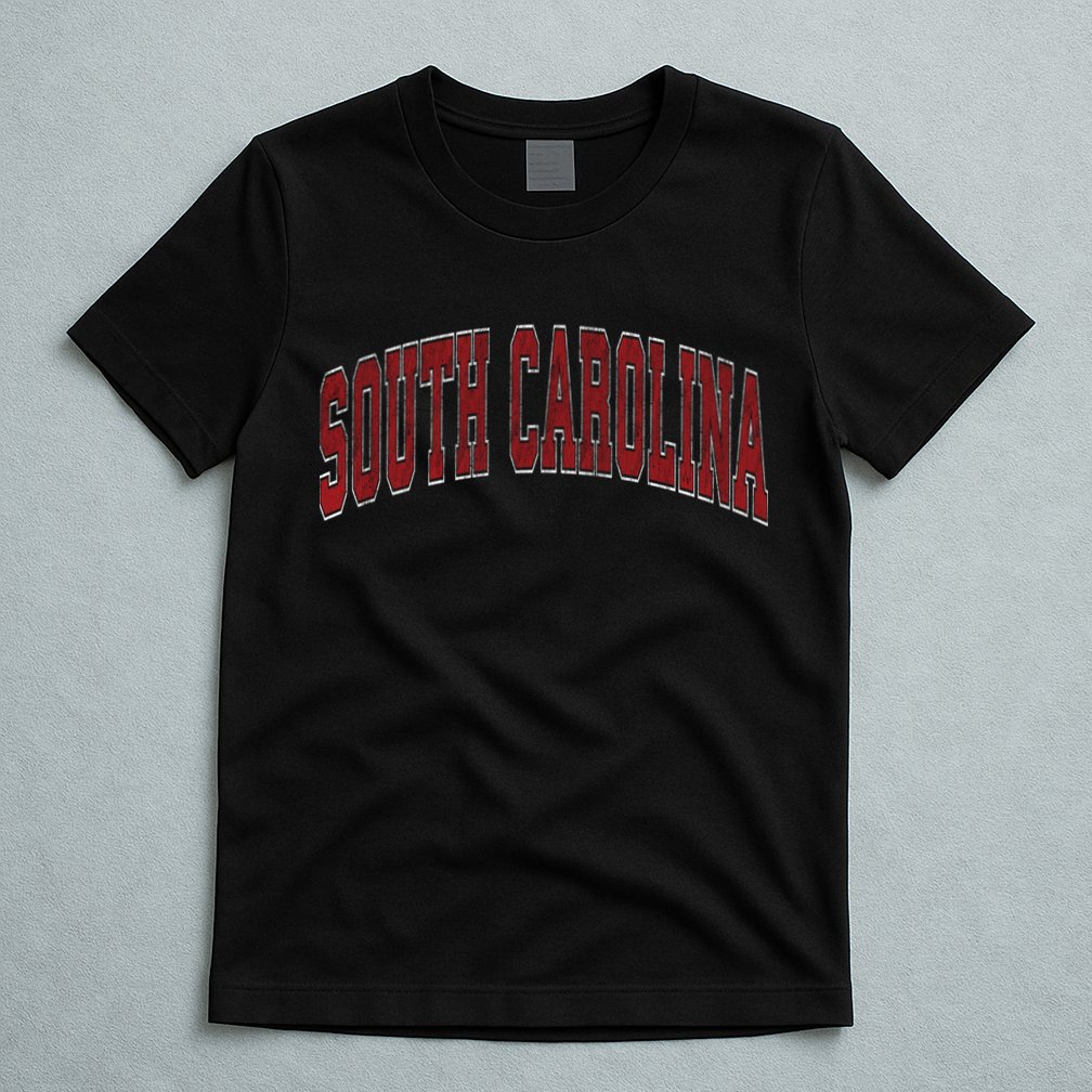 South Carolina Sc Vintage Athletic Sports Design Red Style T-Shirt