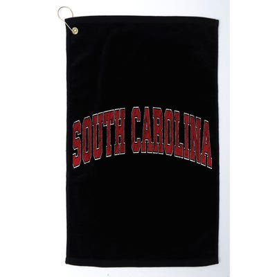 South Carolina Sc Vintage Athletic Sports Design Red Style Golf Towel