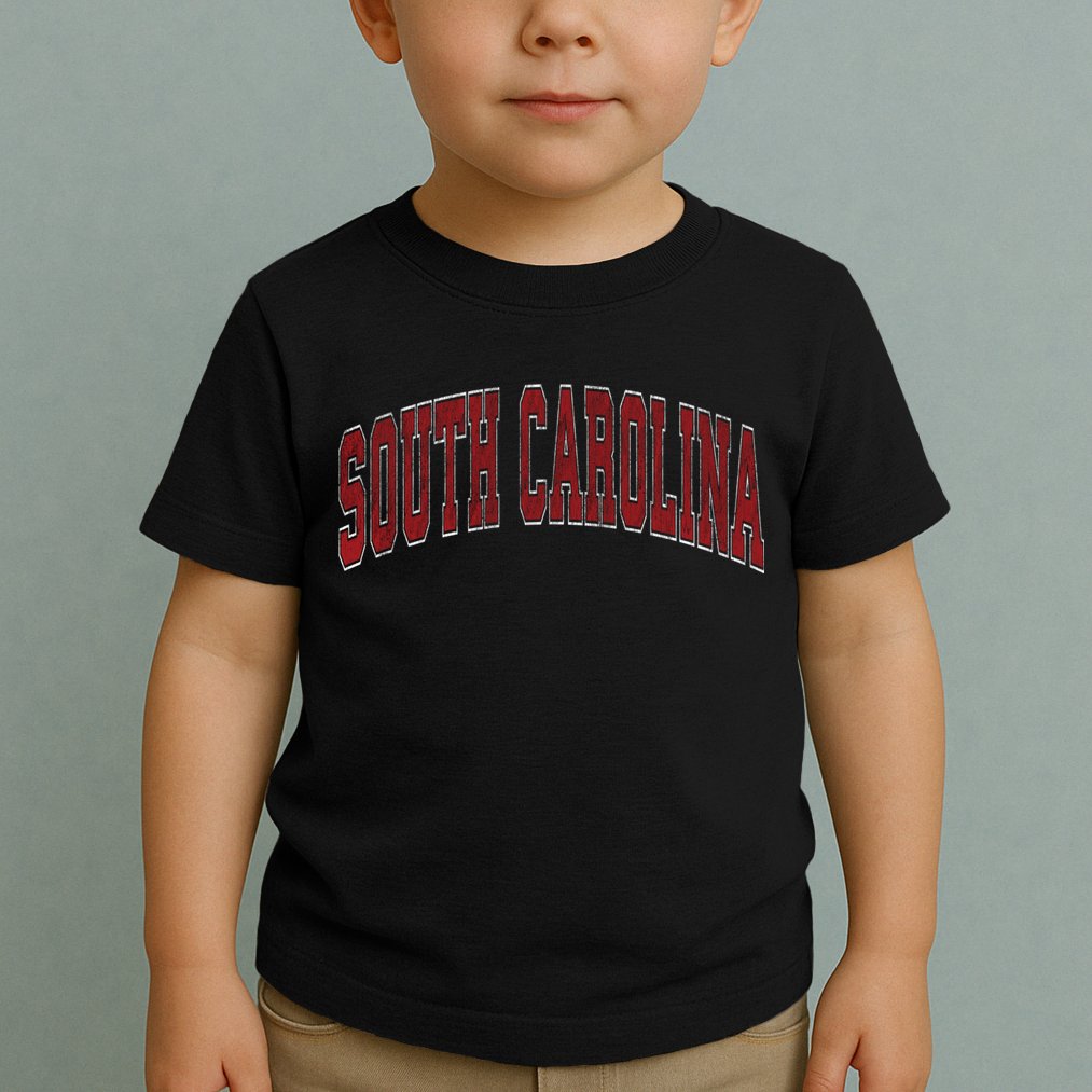 South Carolina Sc Vintage Athletic Sports Design Red Style Toddler T-Shirt