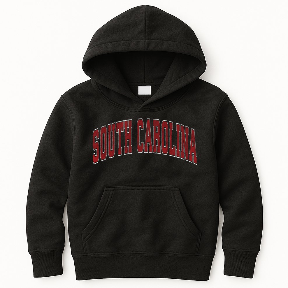 South Carolina Sc Vintage Athletic Sports Design Red Style Kids Hoodie