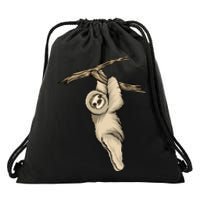 Sloth Couple Drawstring Bag