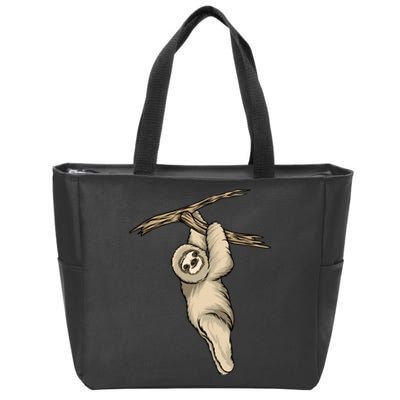 Sloth Couple Zip Tote Bag