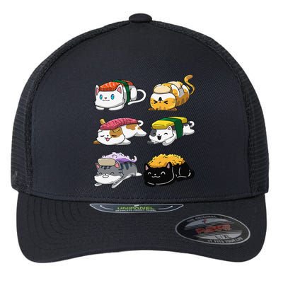 Sushi Cats Sushi Lover Cat Lover Kawaii Anime Neko  Flexfit Unipanel Trucker Cap