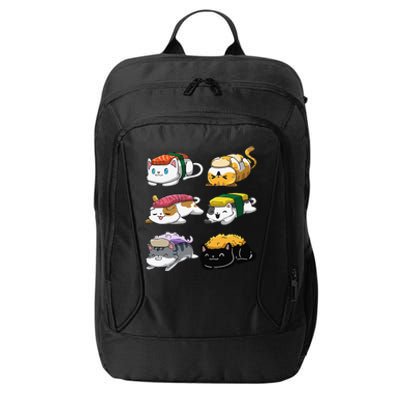 Sushi Cats Sushi Lover Cat Lover Kawaii Anime Neko  City Backpack