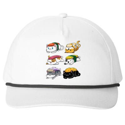 Sushi Cats Sushi Lover Cat Lover Kawaii Anime Neko  Snapback Five-Panel Rope Hat