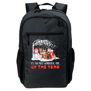 Snow Cat Santa Christmas Snowly Cat Mom Cat Dad Cat Lover Gift Daily Commute Backpack