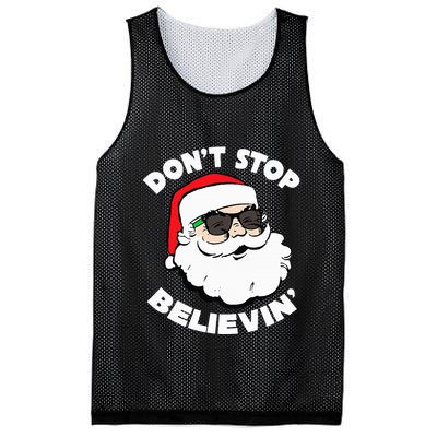 Santa Claus Sunglasses Funny DonT Stop Believing Santa Mesh Reversible Basketball Jersey Tank