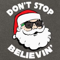 Santa Claus Sunglasses Funny DonT Stop Believing Santa Cotton Canvas Backpack