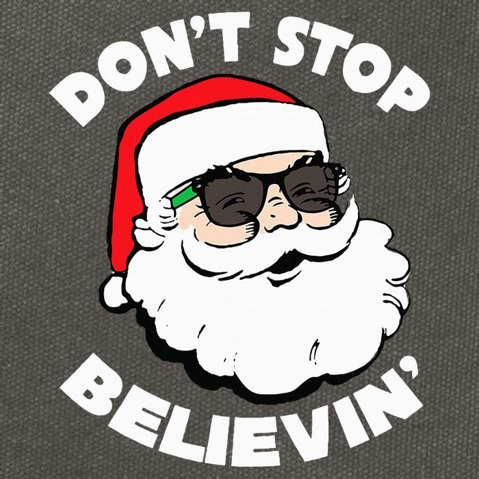 Santa Claus Sunglasses Funny DonT Stop Believing Santa Cotton Canvas Backpack