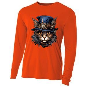 Steampunk Cat Cooling Performance Long Sleeve Crew