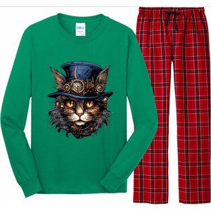 Steampunk Cat Long Sleeve Pajama Set