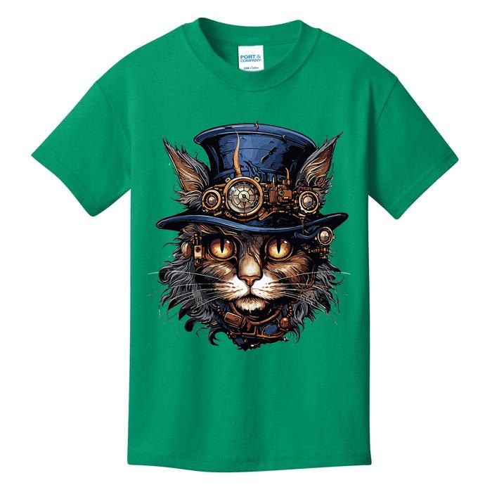 Steampunk Cat Kids T-Shirt