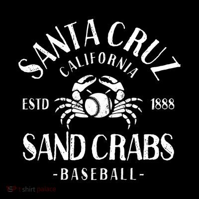 Santa Cruz Sand Crabs California Baseball T-Shirt