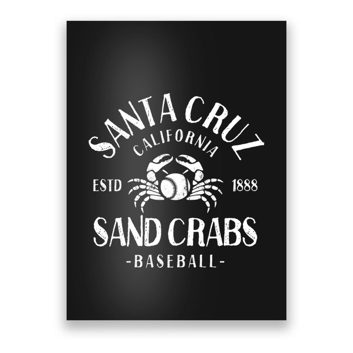 Santa Cruz Sand Crabs California Baseball Poster