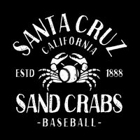 Santa Cruz Sand Crabs California Baseball Poster