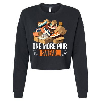 Shoe Collector Sneakerhead Shoe Lover I Love Sneakers Cropped Pullover Crew