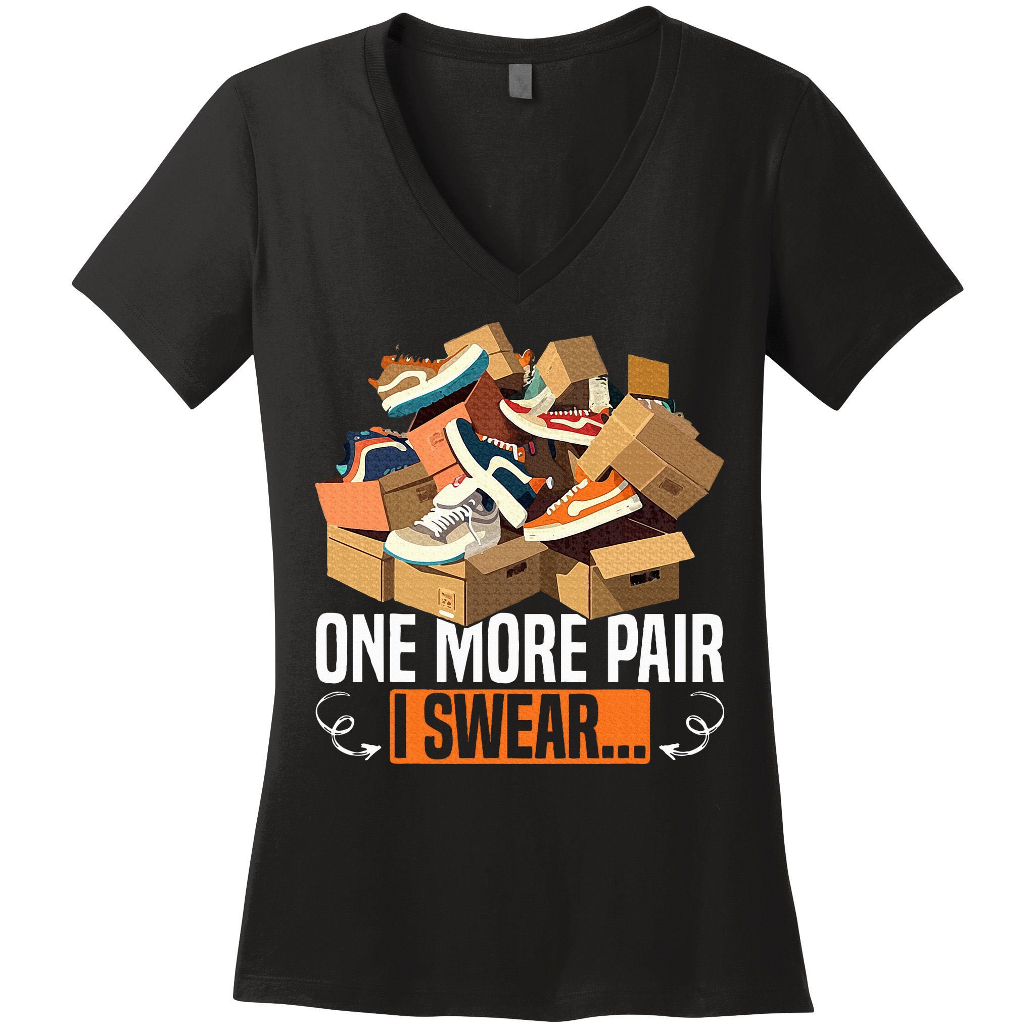 Shoe Collector Sneakerhead Shoe Lover I Love Sneakers Women's V-Neck T-Shirt