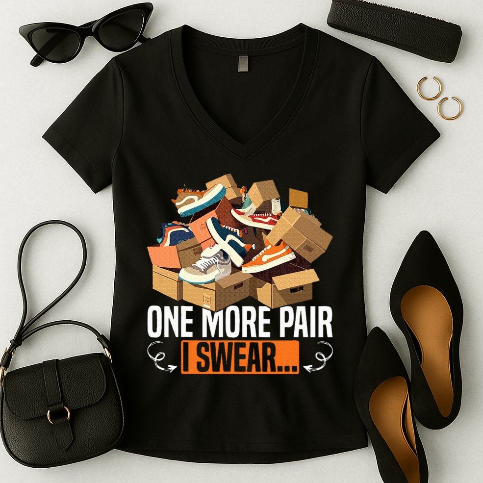 Shoe Collector Sneakerhead Shoe Lover I Love Sneakers Women's V-Neck T-Shirt