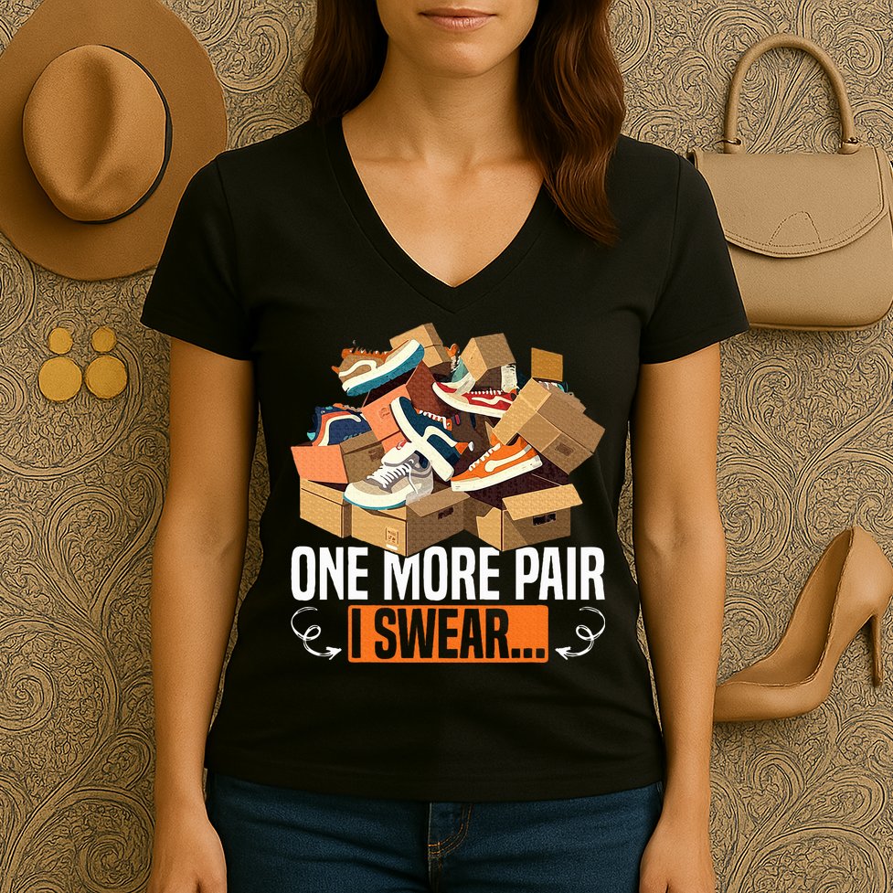 Shoe Collector Sneakerhead Shoe Lover I Love Sneakers Women's V-Neck T-Shirt