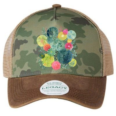 Succulent Circles Legacy Tie Dye Trucker Hat